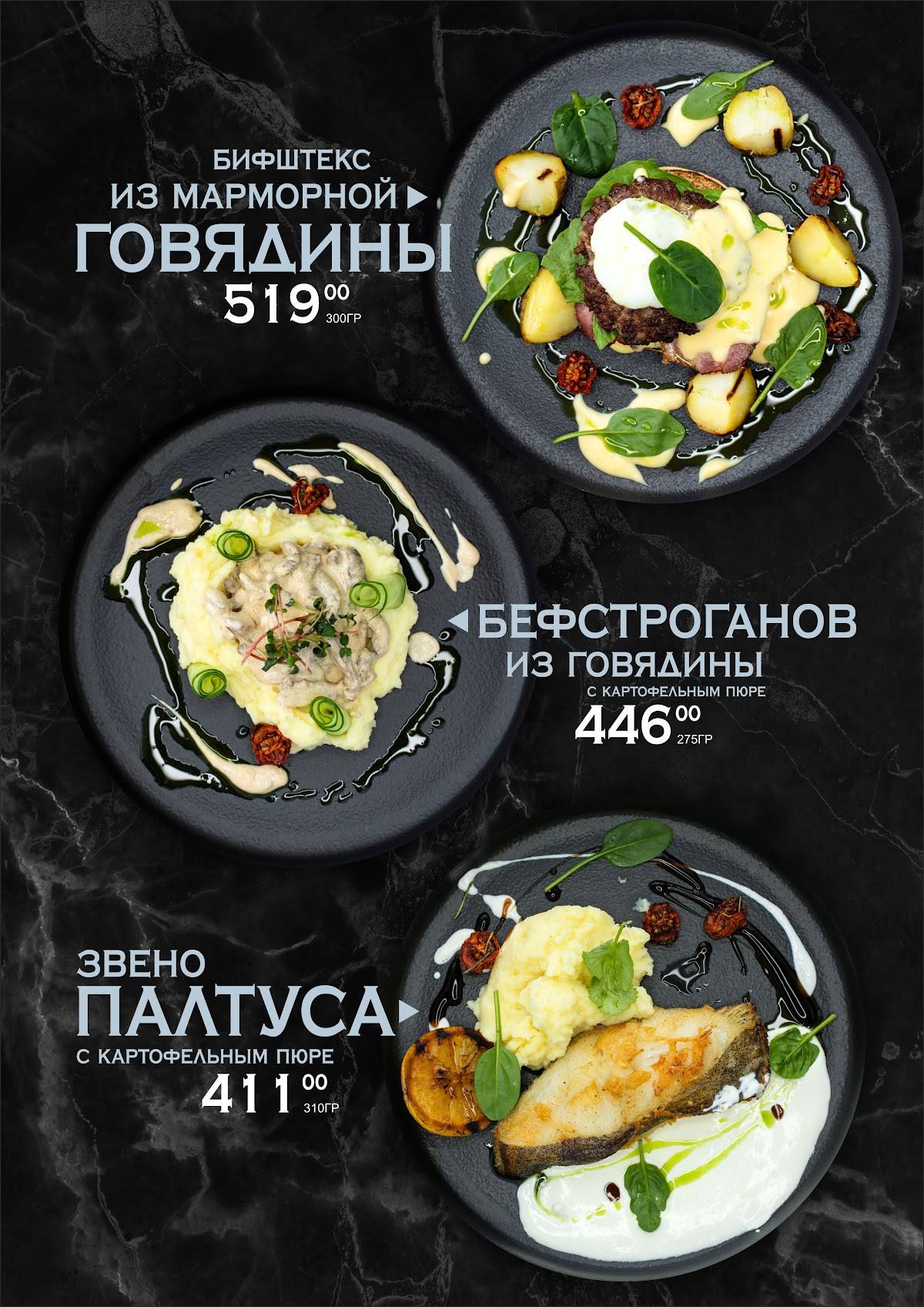 Легенда меню