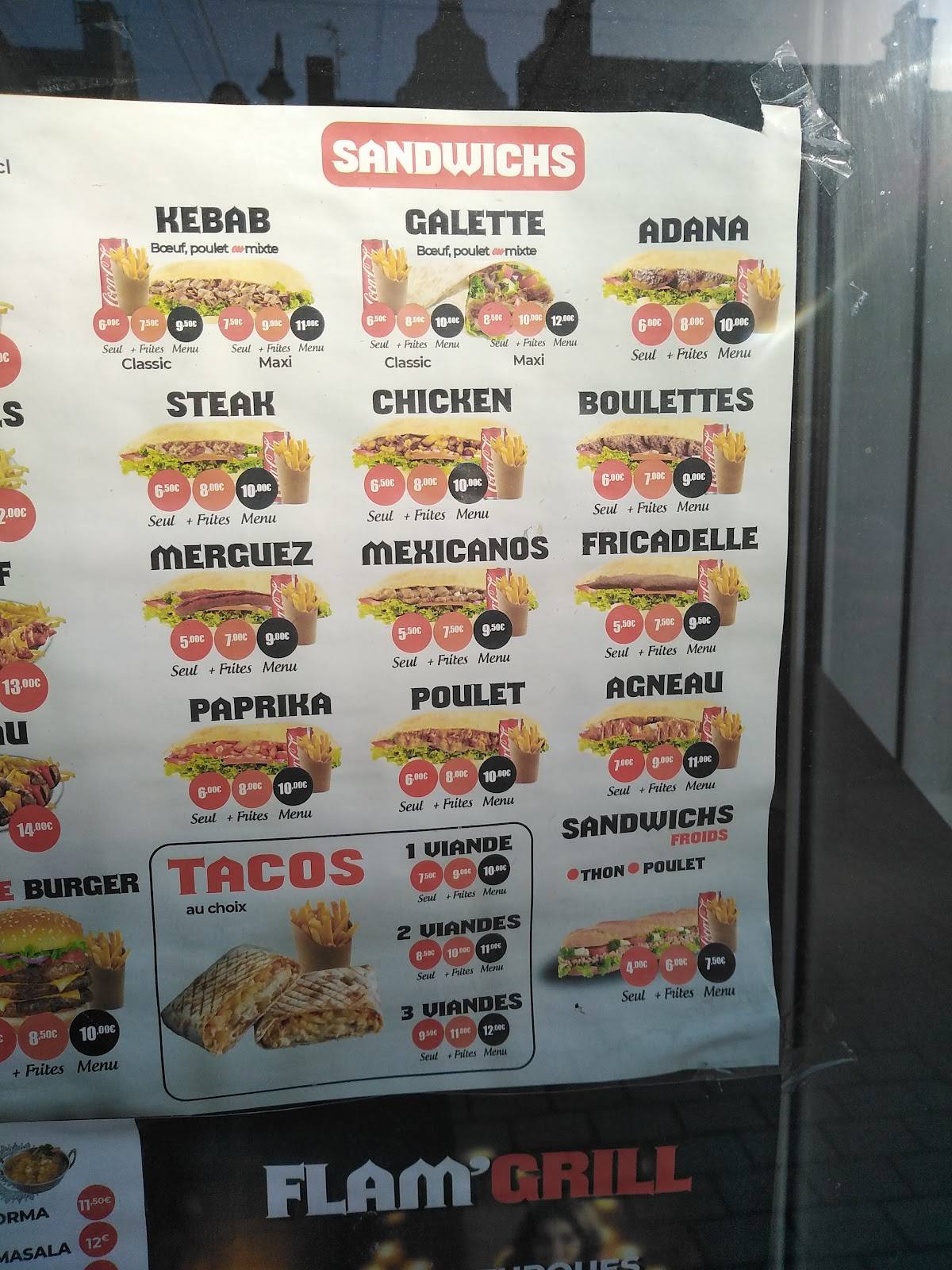 Flam'Grill меню