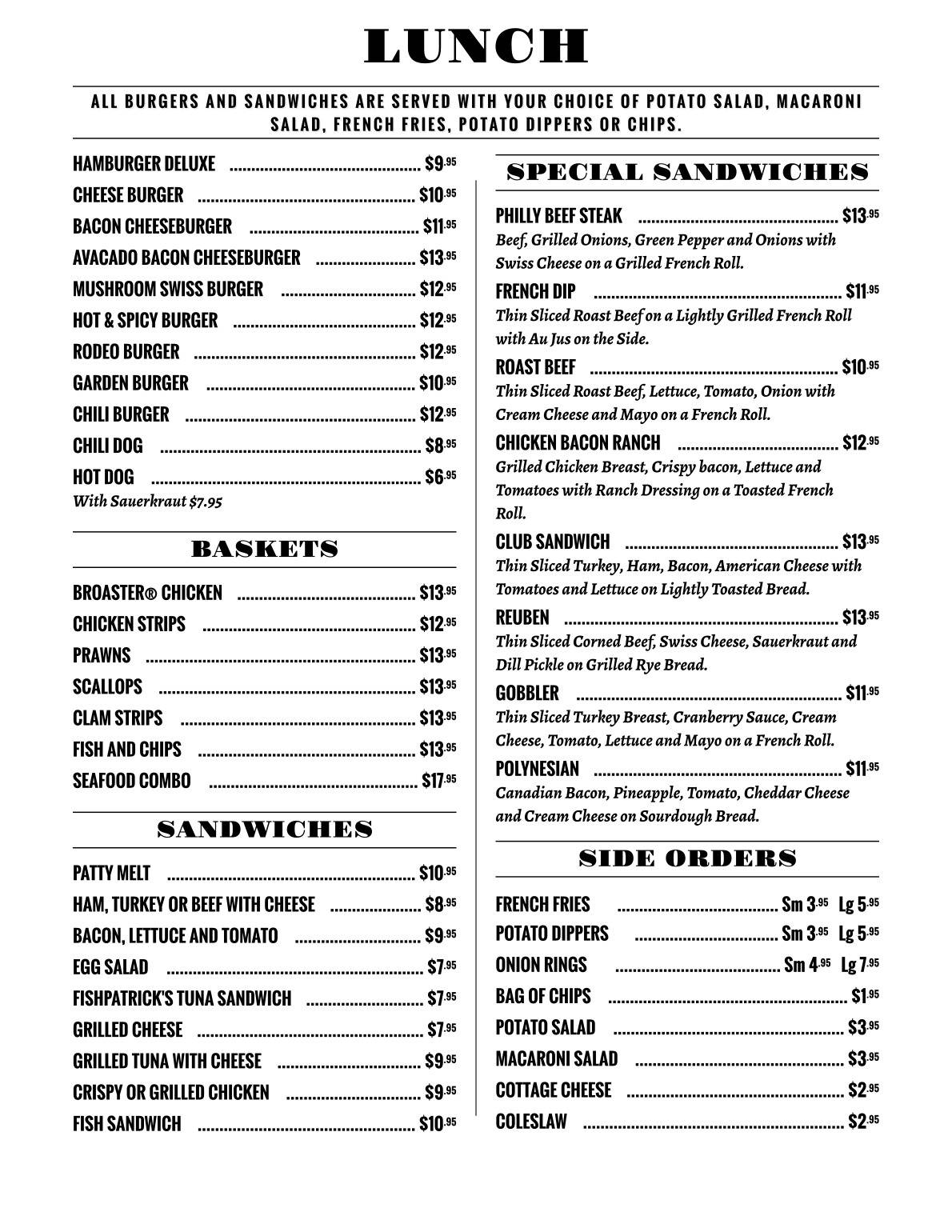 Leona's Restaurant меню