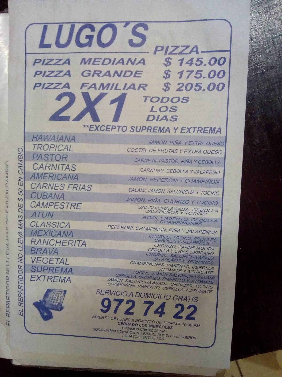 Lugos меню