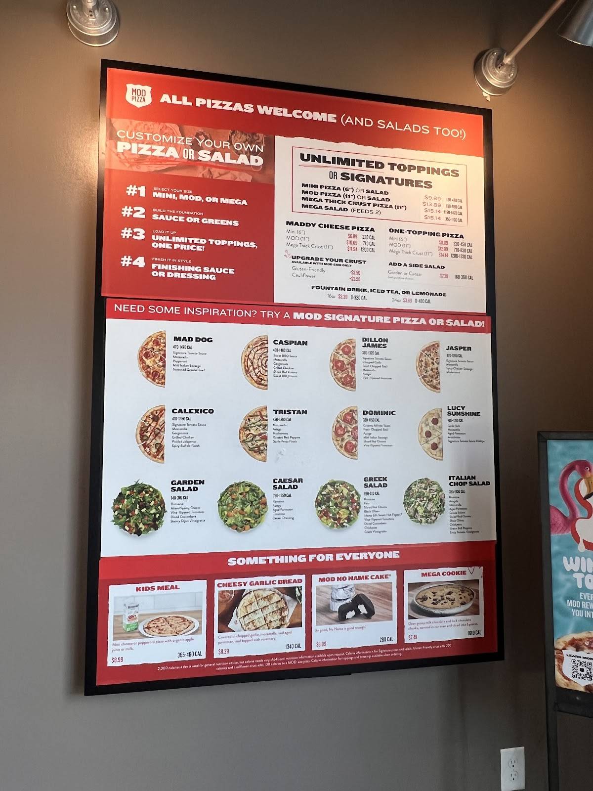 MOD Pizza меню