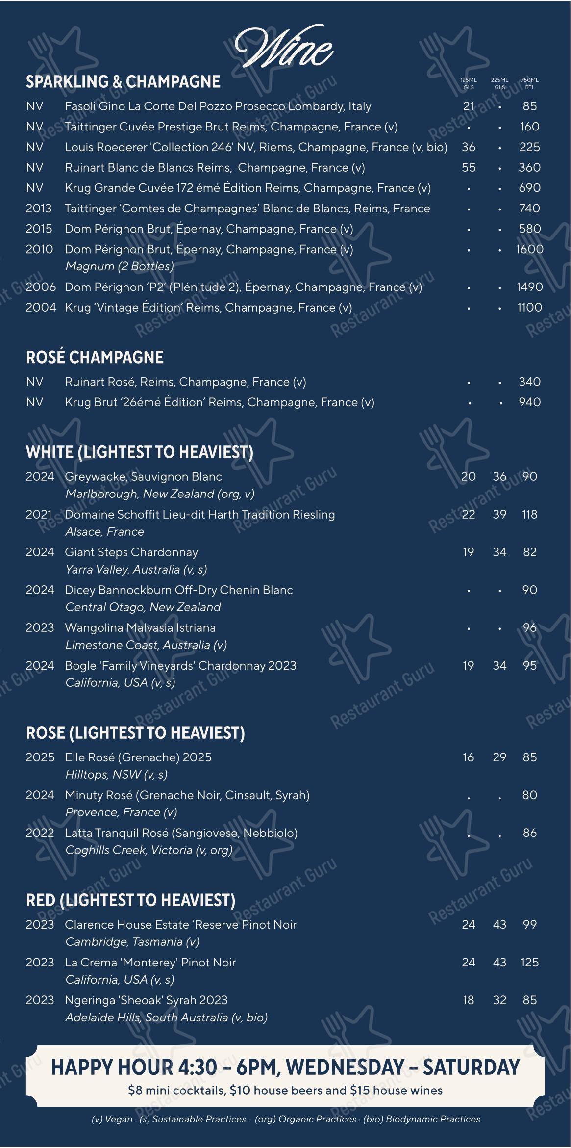 Wine Menu паба и бара Maybe Sammy