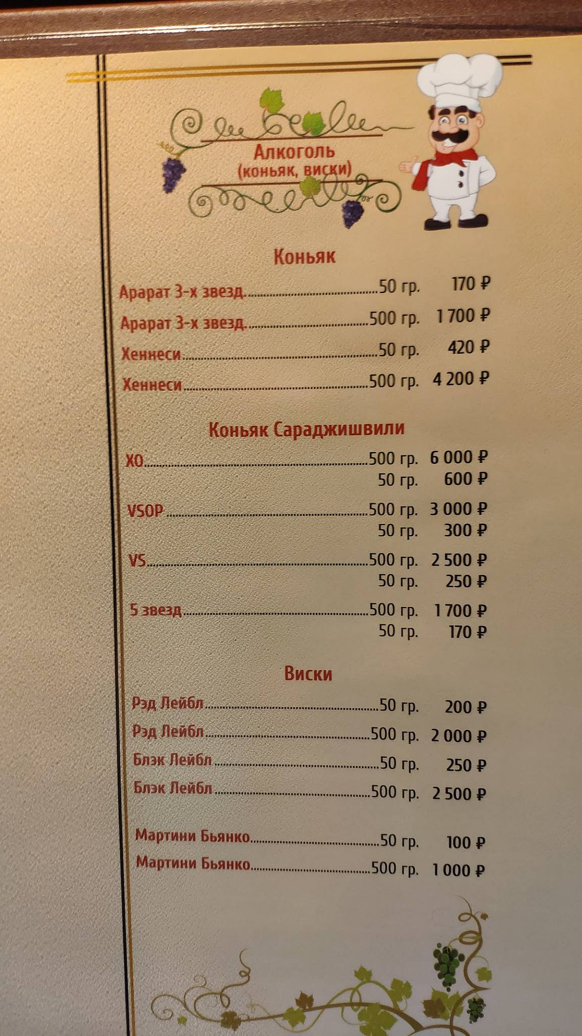 Метехи меню
