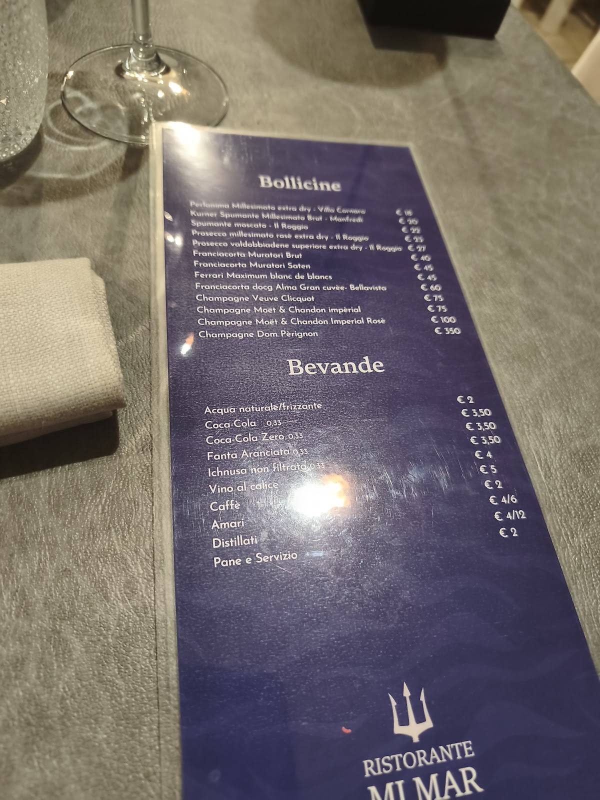 Mi Mar Ristorante меню