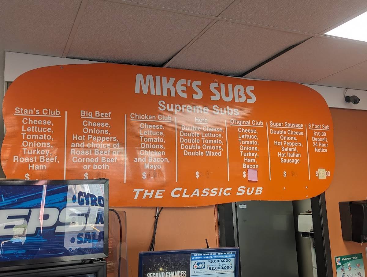 Mike's Subs меню