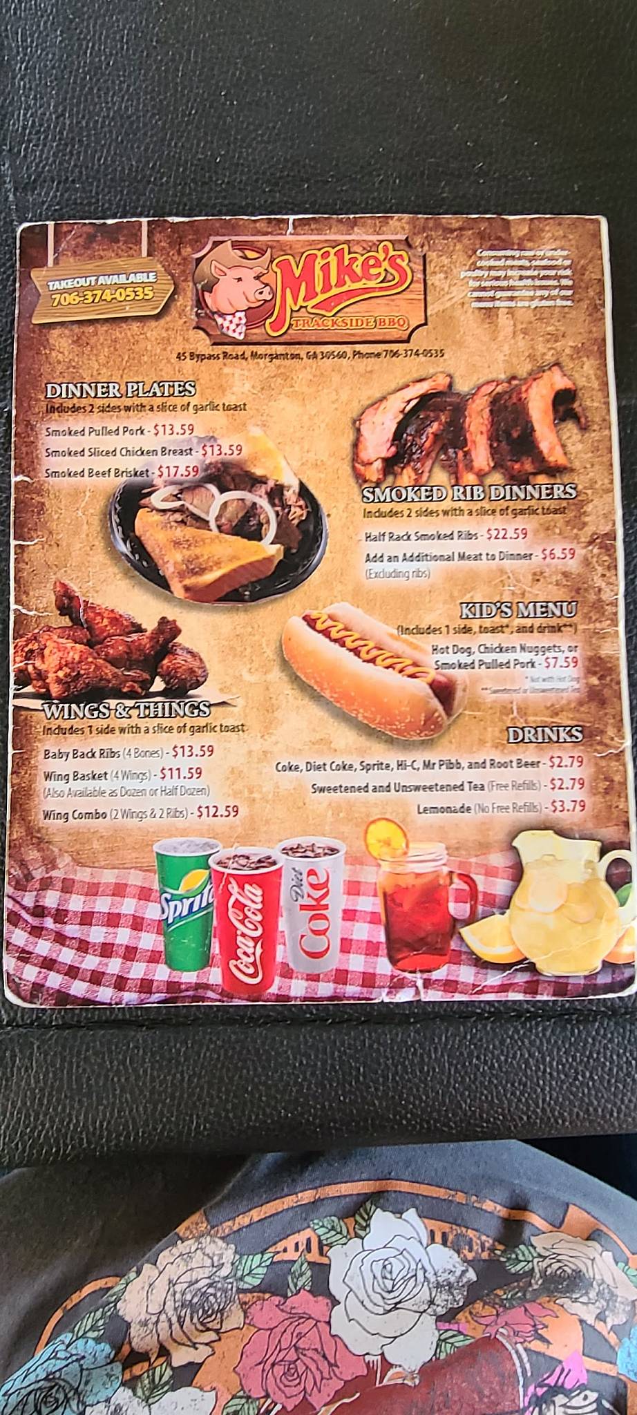Mike's Trackside BBQ меню