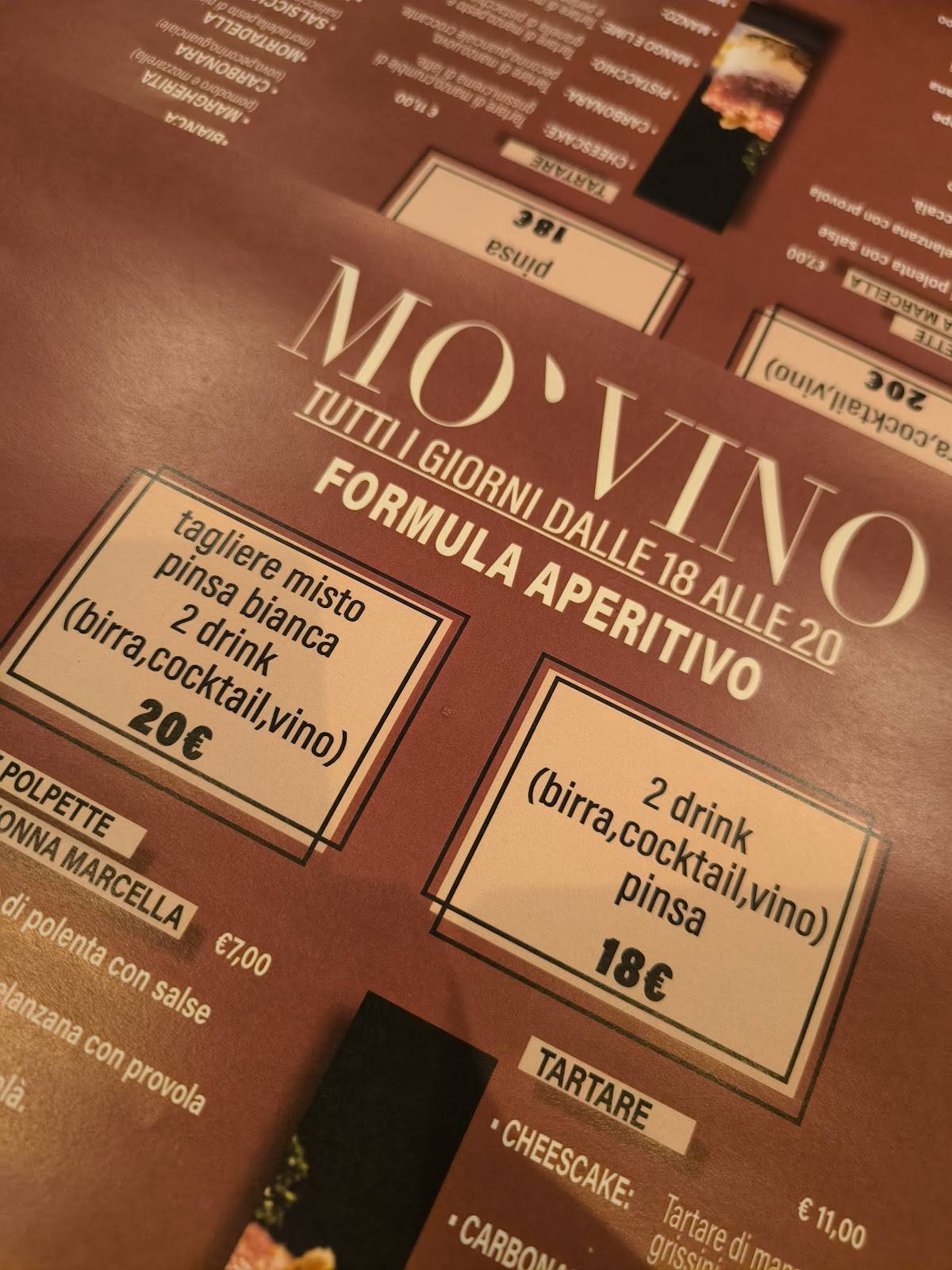 MoVino меню
