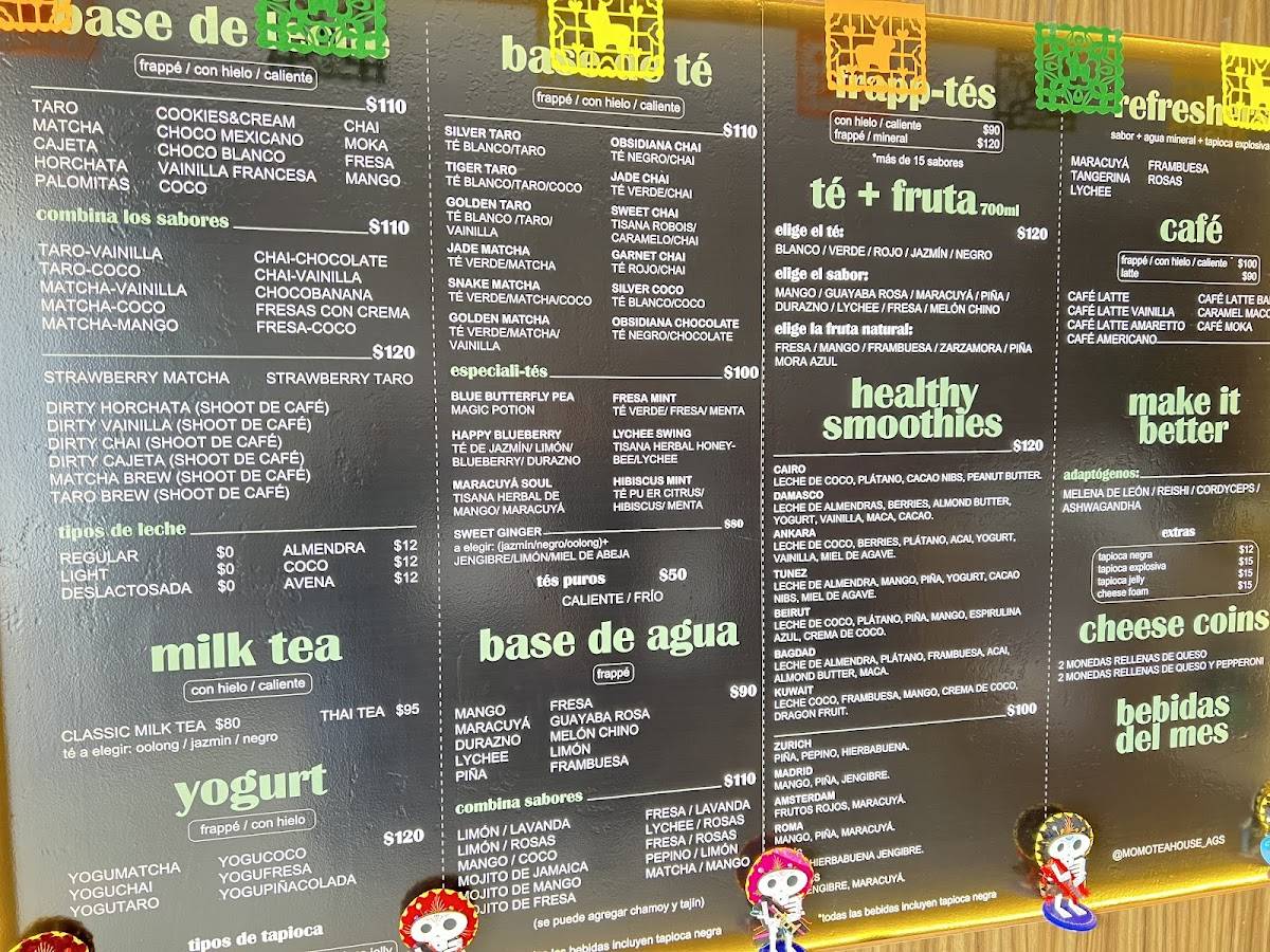 MOMO Tea House меню
