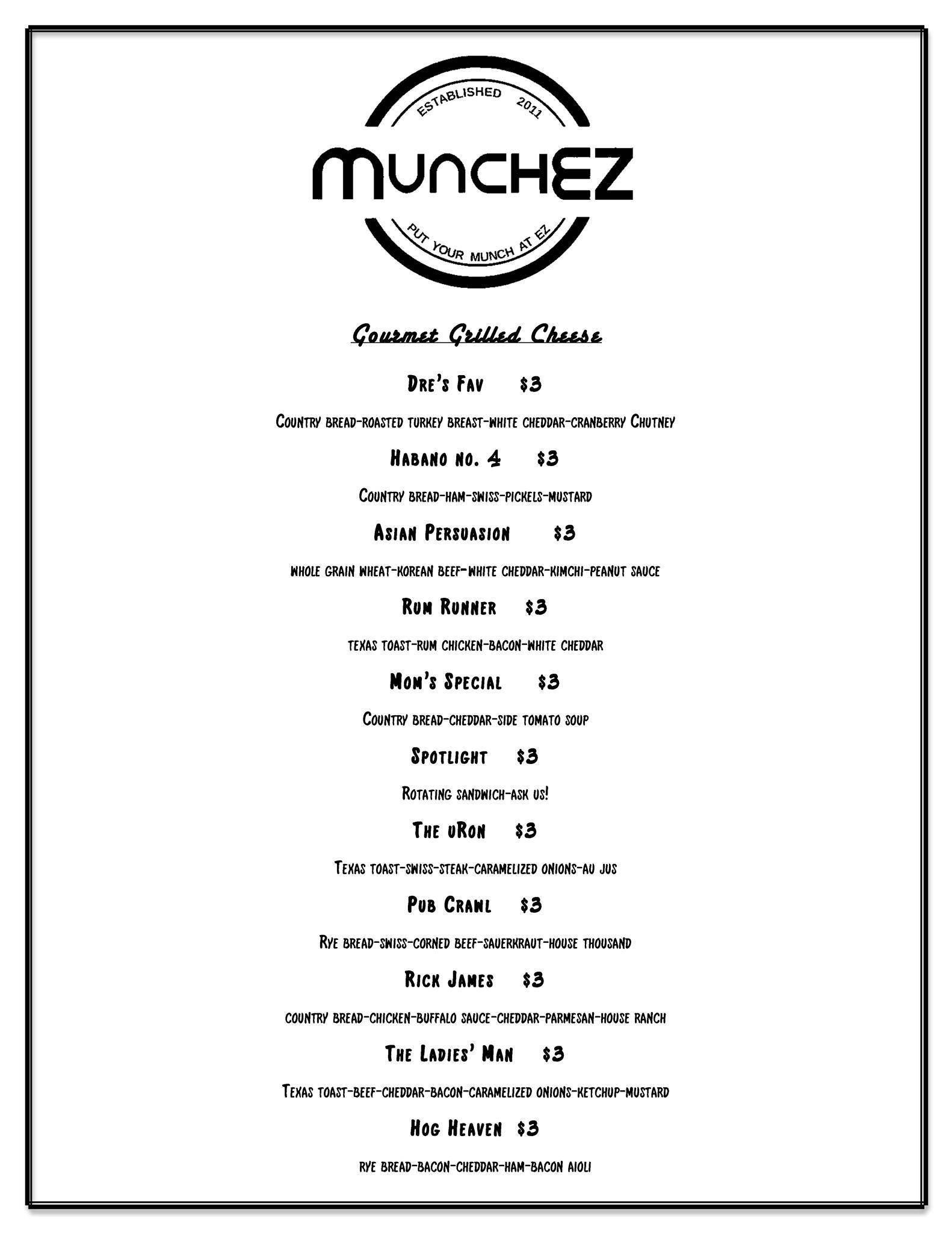MunchEZ меню