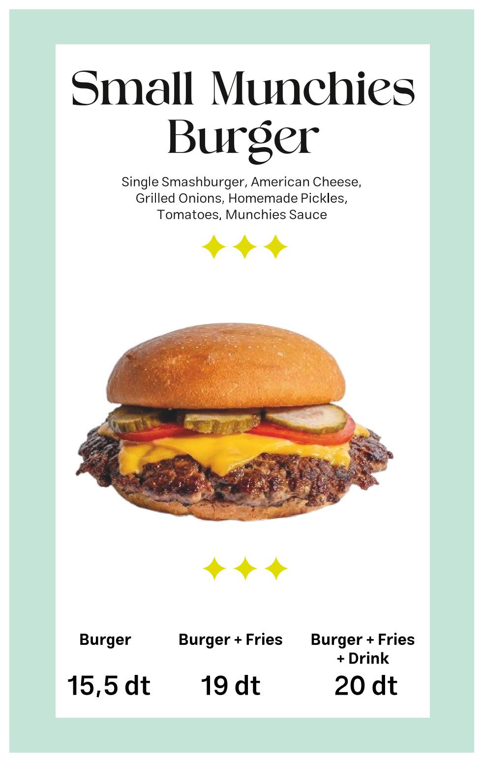 Munchies Burgers & Cookies меню