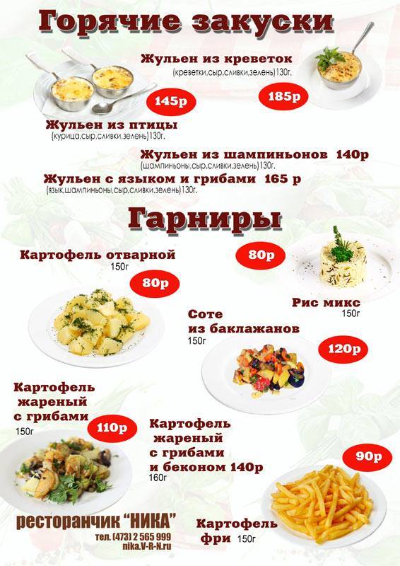 Ника меню