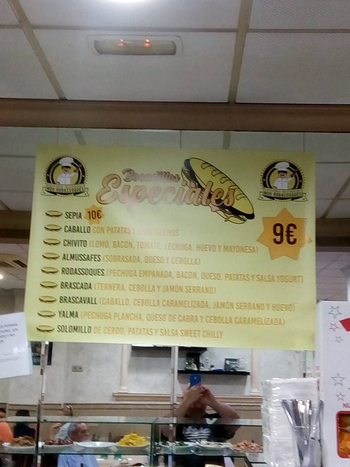 Rodassoques меню