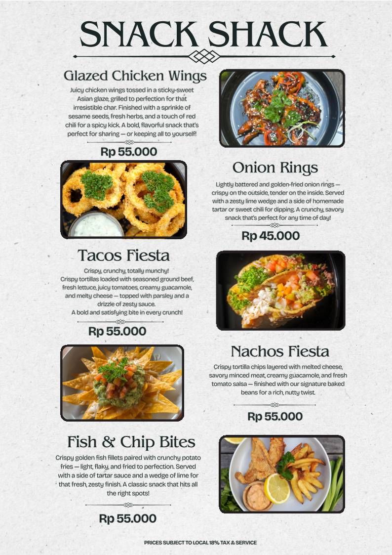 Nu Kitchen Bali меню