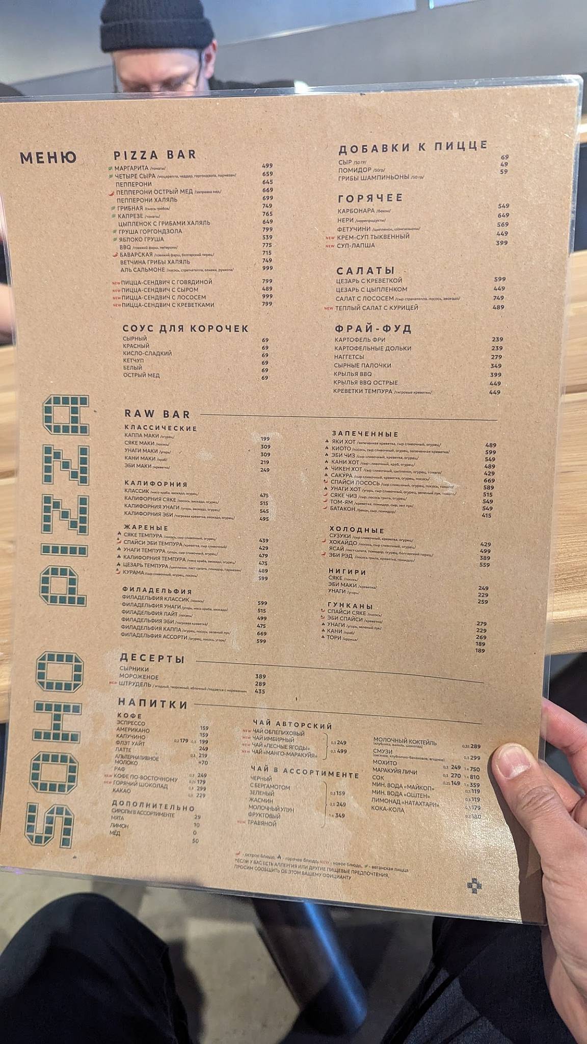 Nyc Soho Pizza меню
