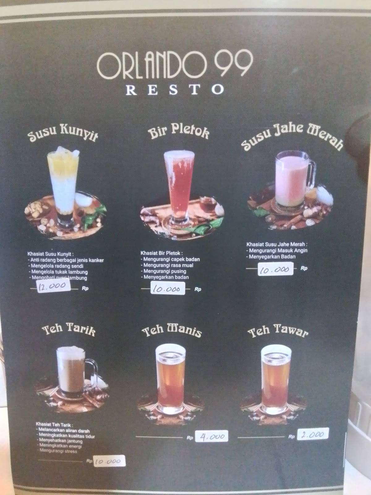 ORLANDO RESTO 99 меню