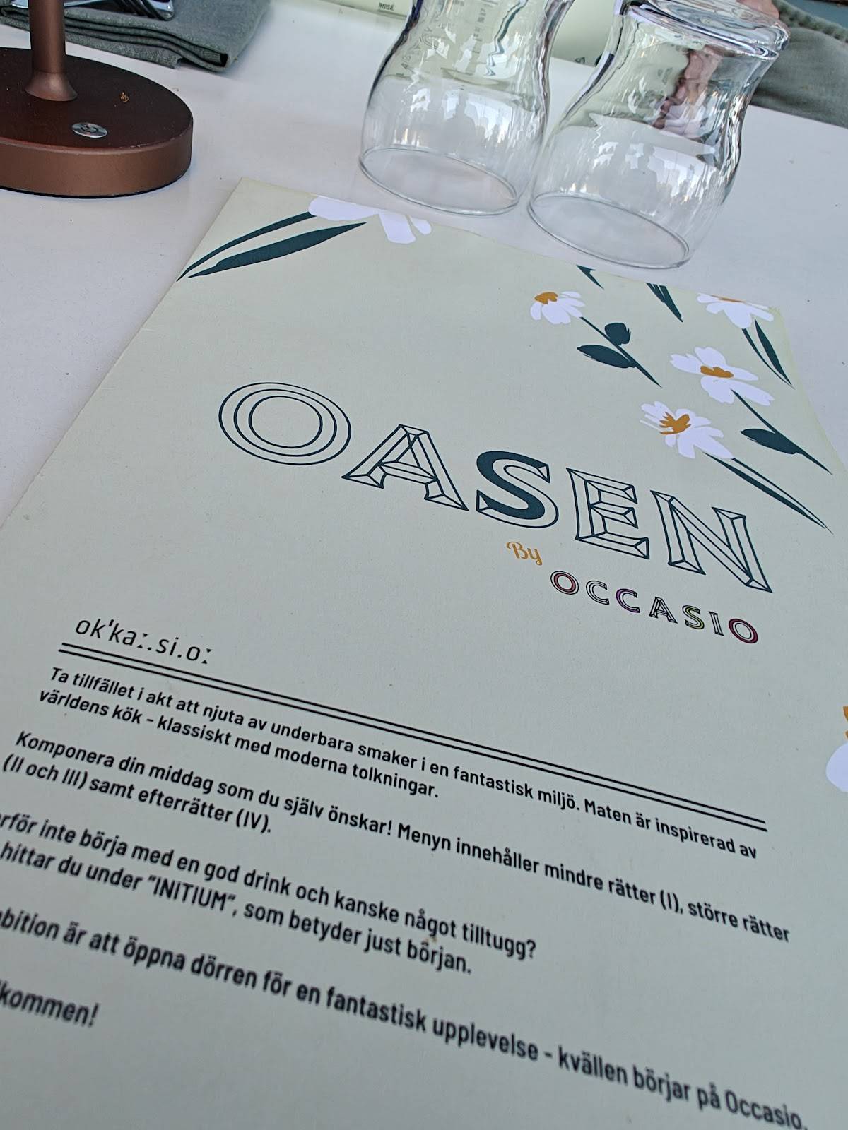 Occasio меню