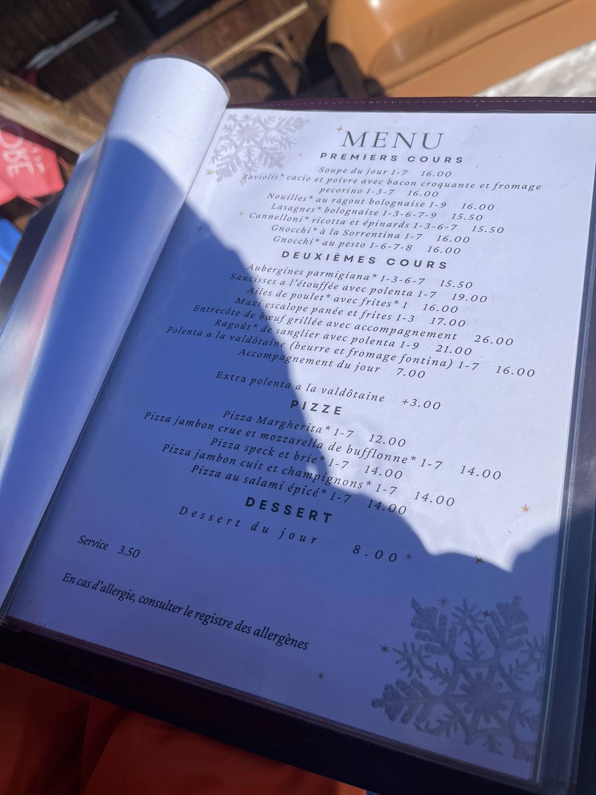 Offshore Bar меню