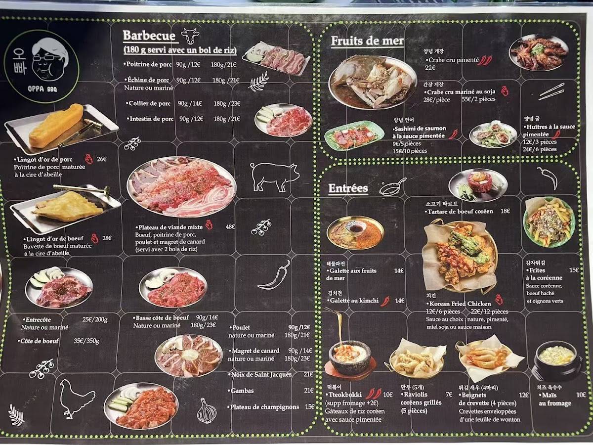 Oppa BBQ - Restaurant Coréen à Châtelet меню