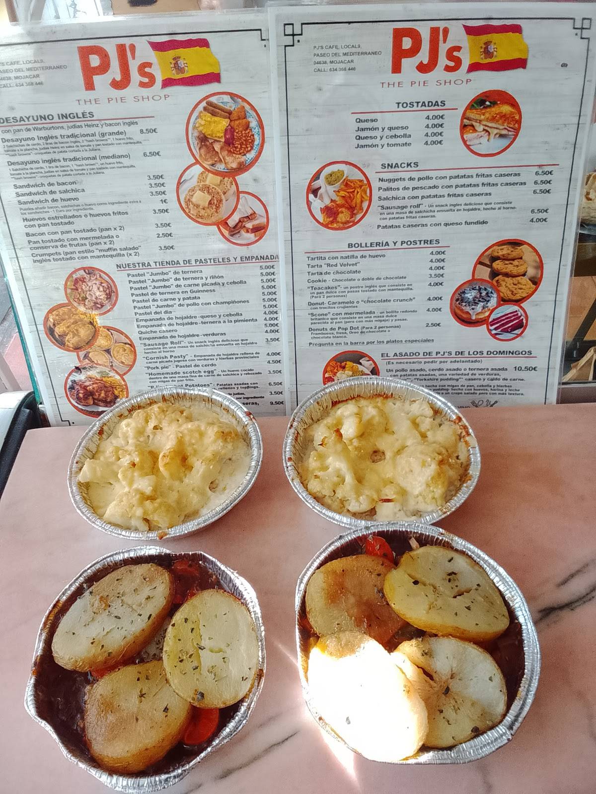 PJ's The Pie Shop меню