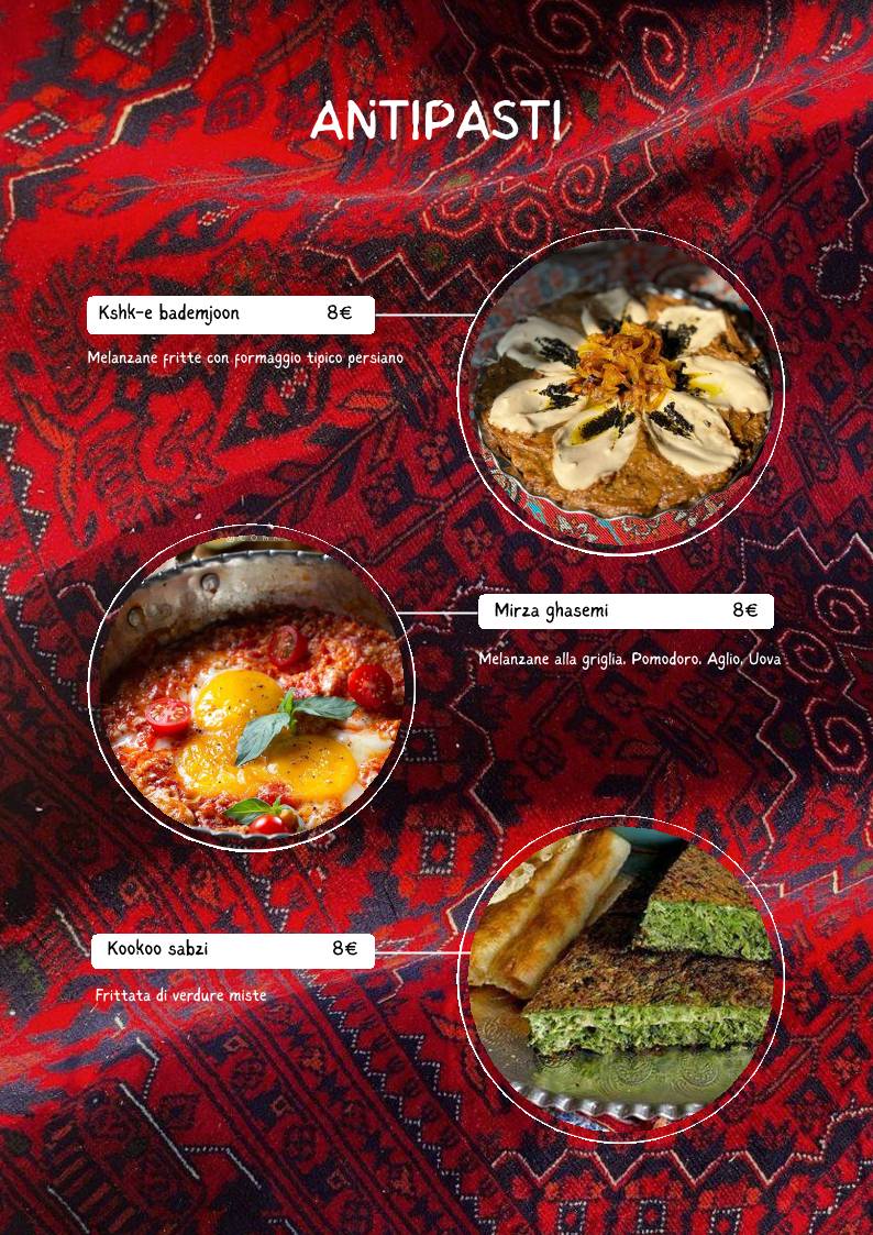 Panda - Persian & italian restaurant меню