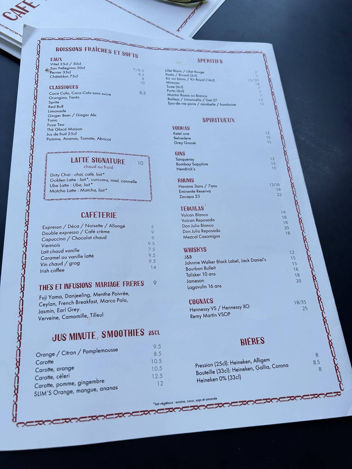 Café Ruc меню