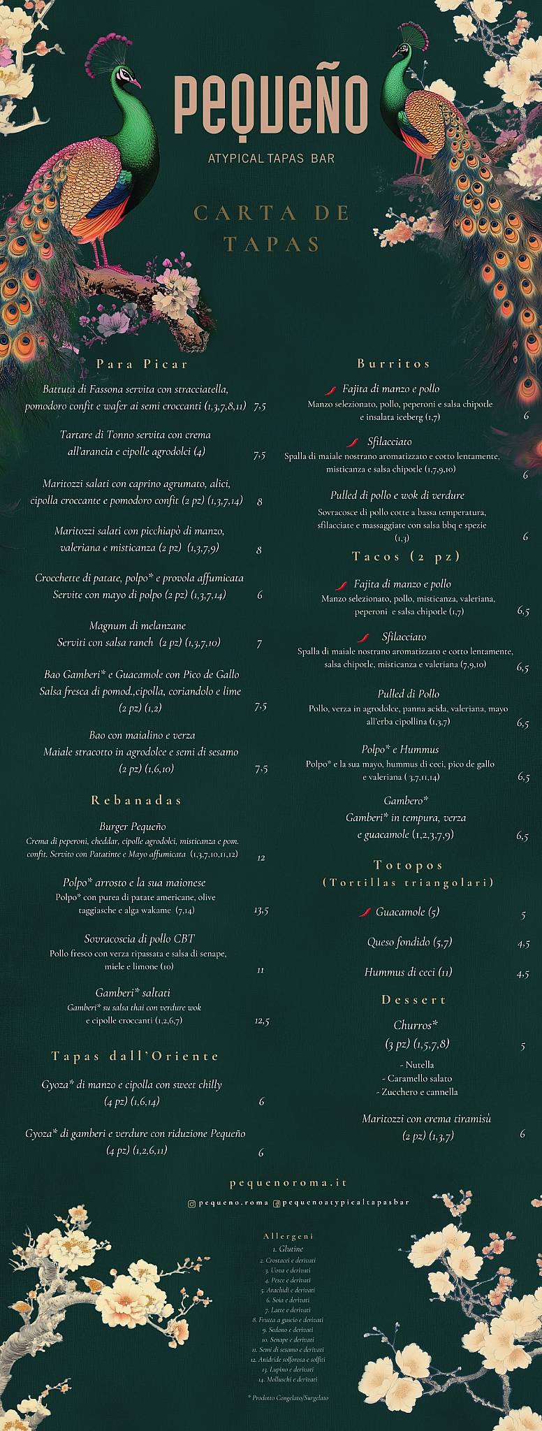 Pequeño Atypical Tapas Bar меню