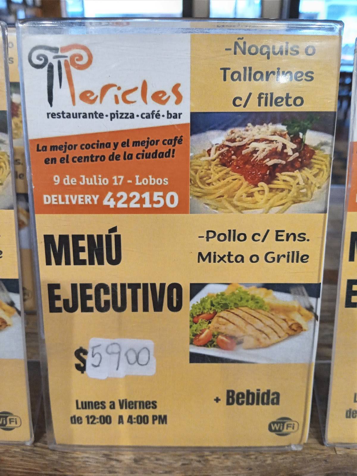 Pericles меню