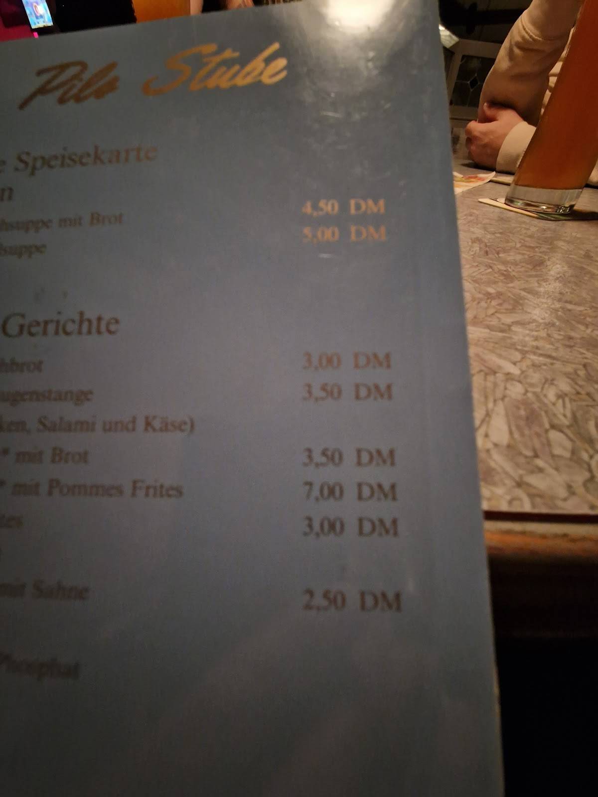 Pilsstube меню