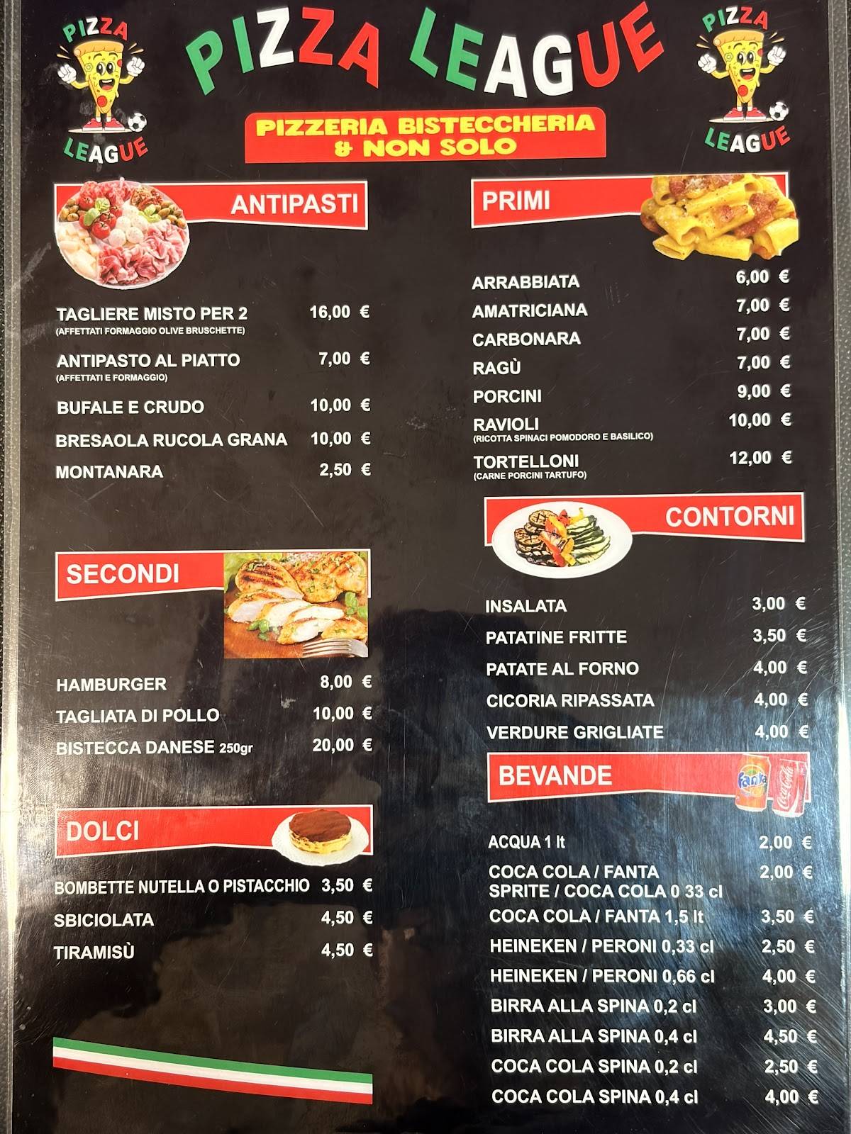 Pizza League меню