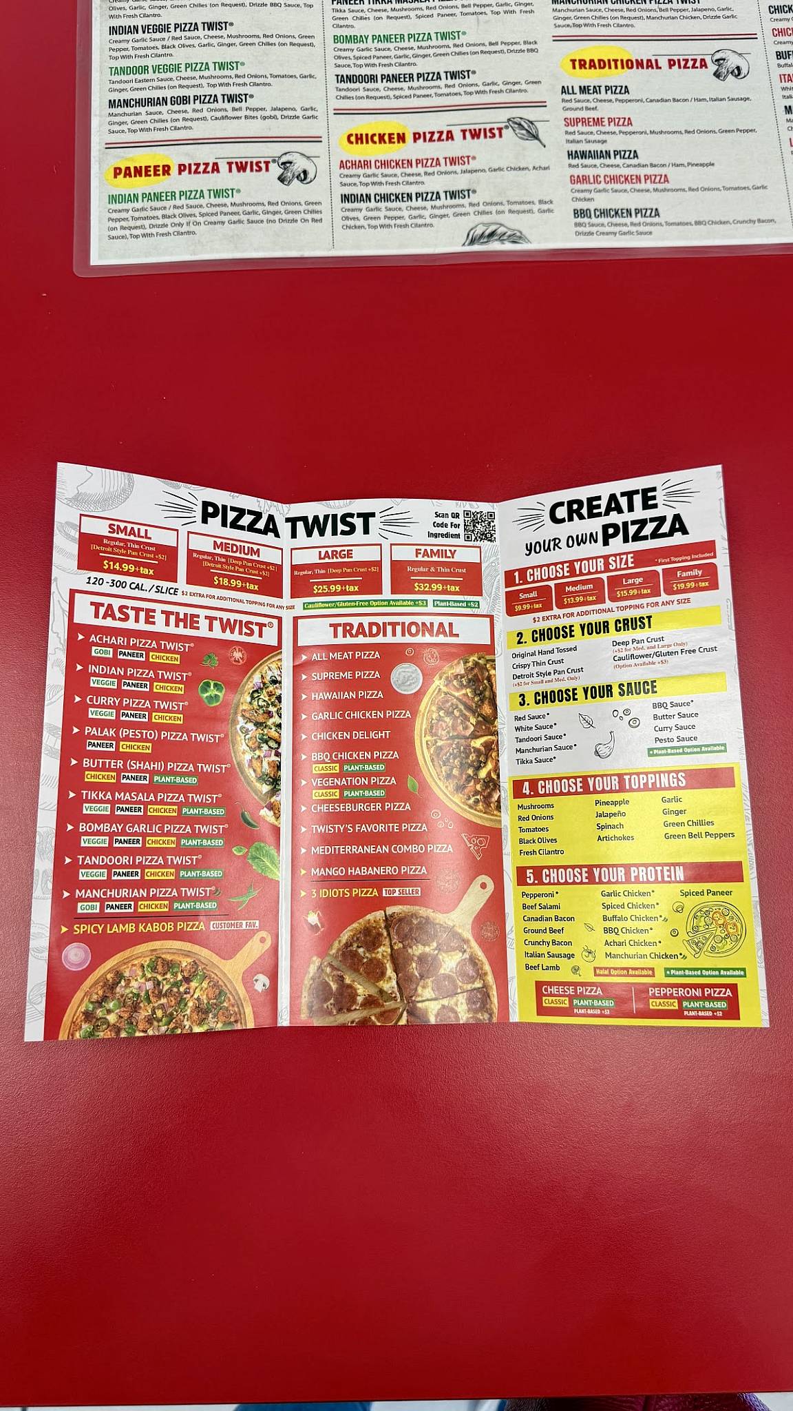 Pizza Twist меню