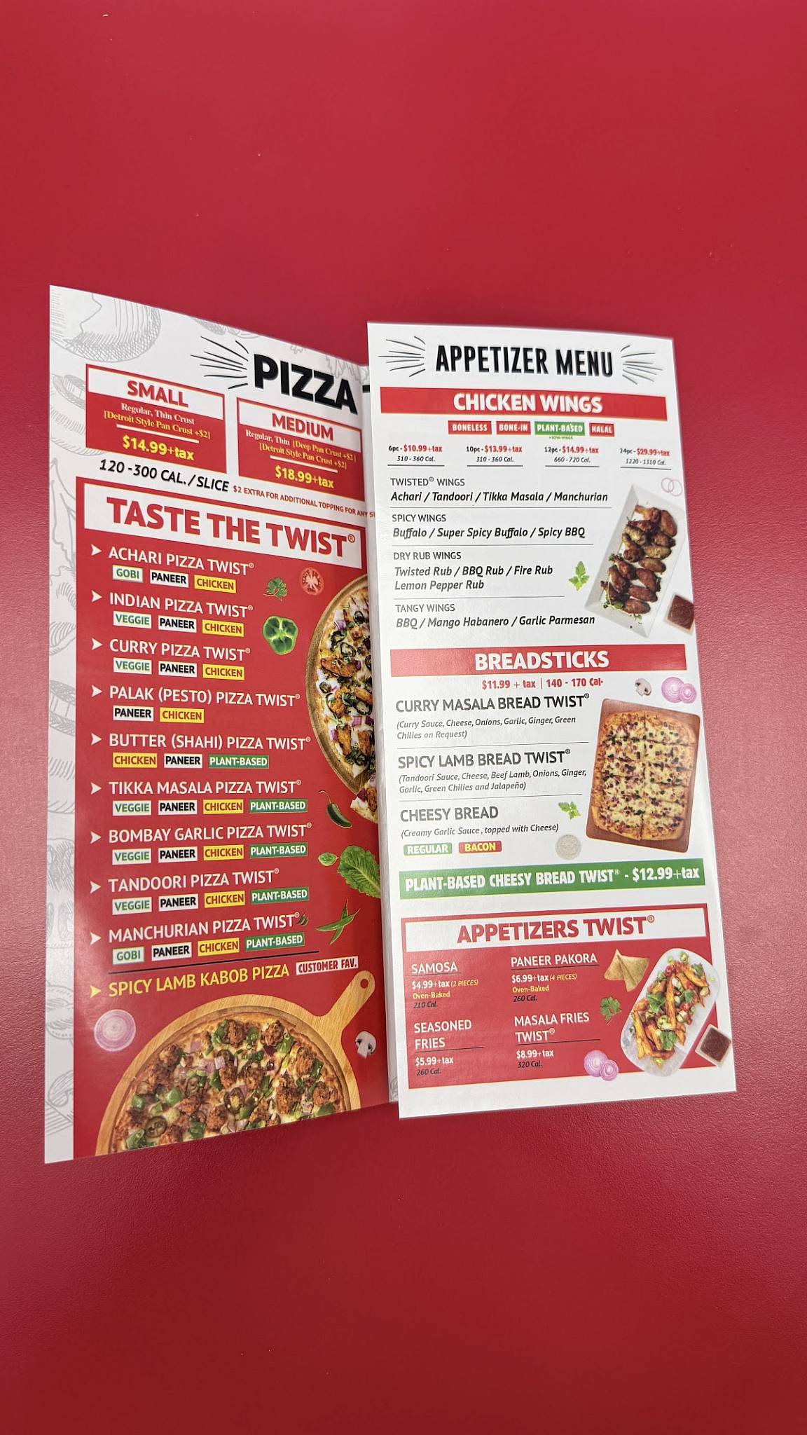 Pizza Twist меню