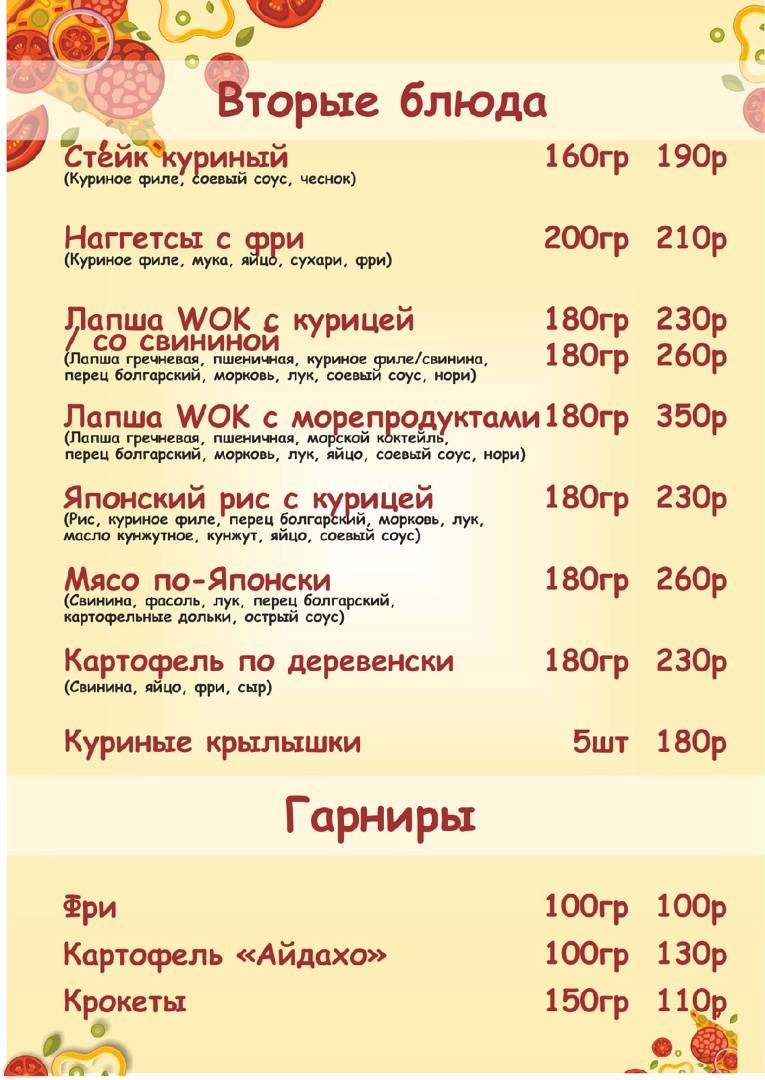 ПиццеМания меню