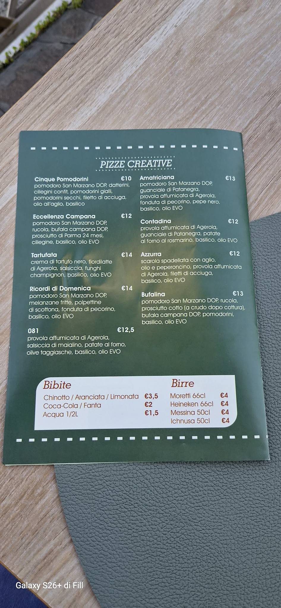 Pizzeria 081 меню