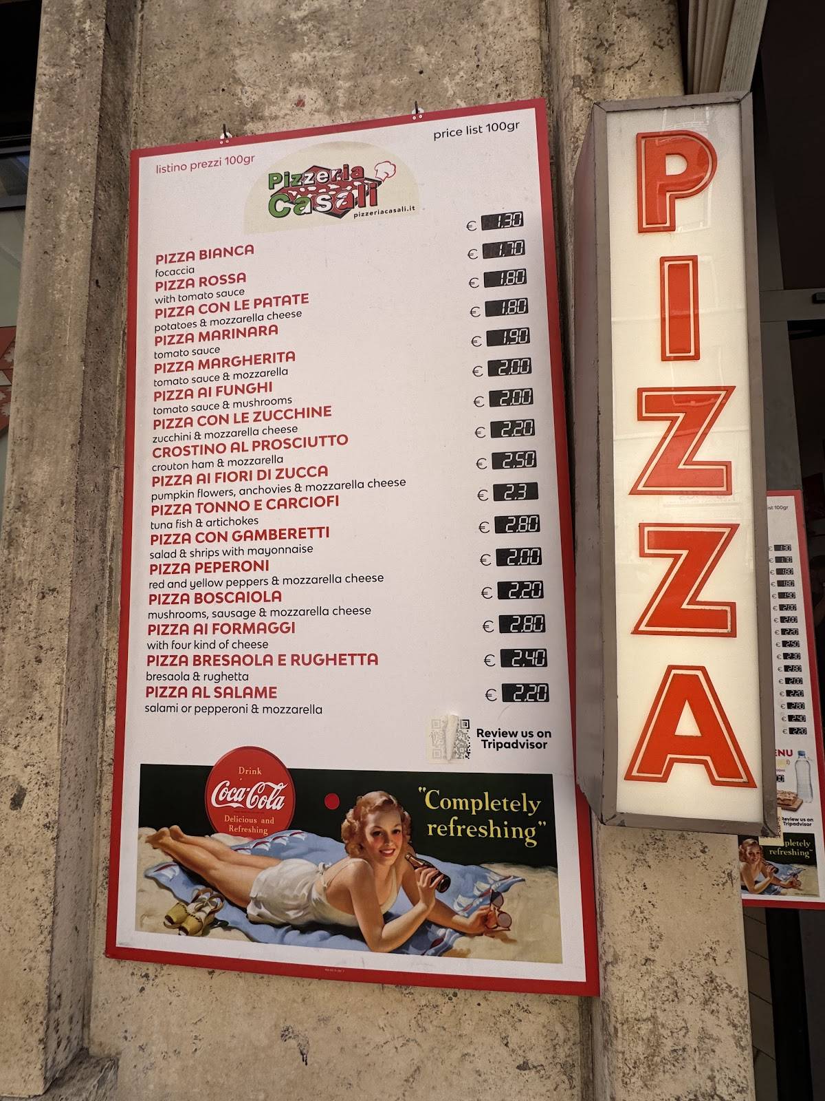 Pizzeria Casali меню