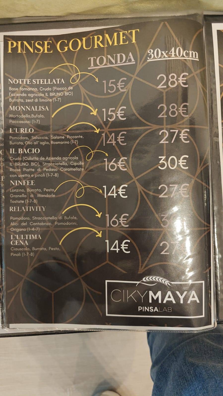 CikyMaya Lab меню