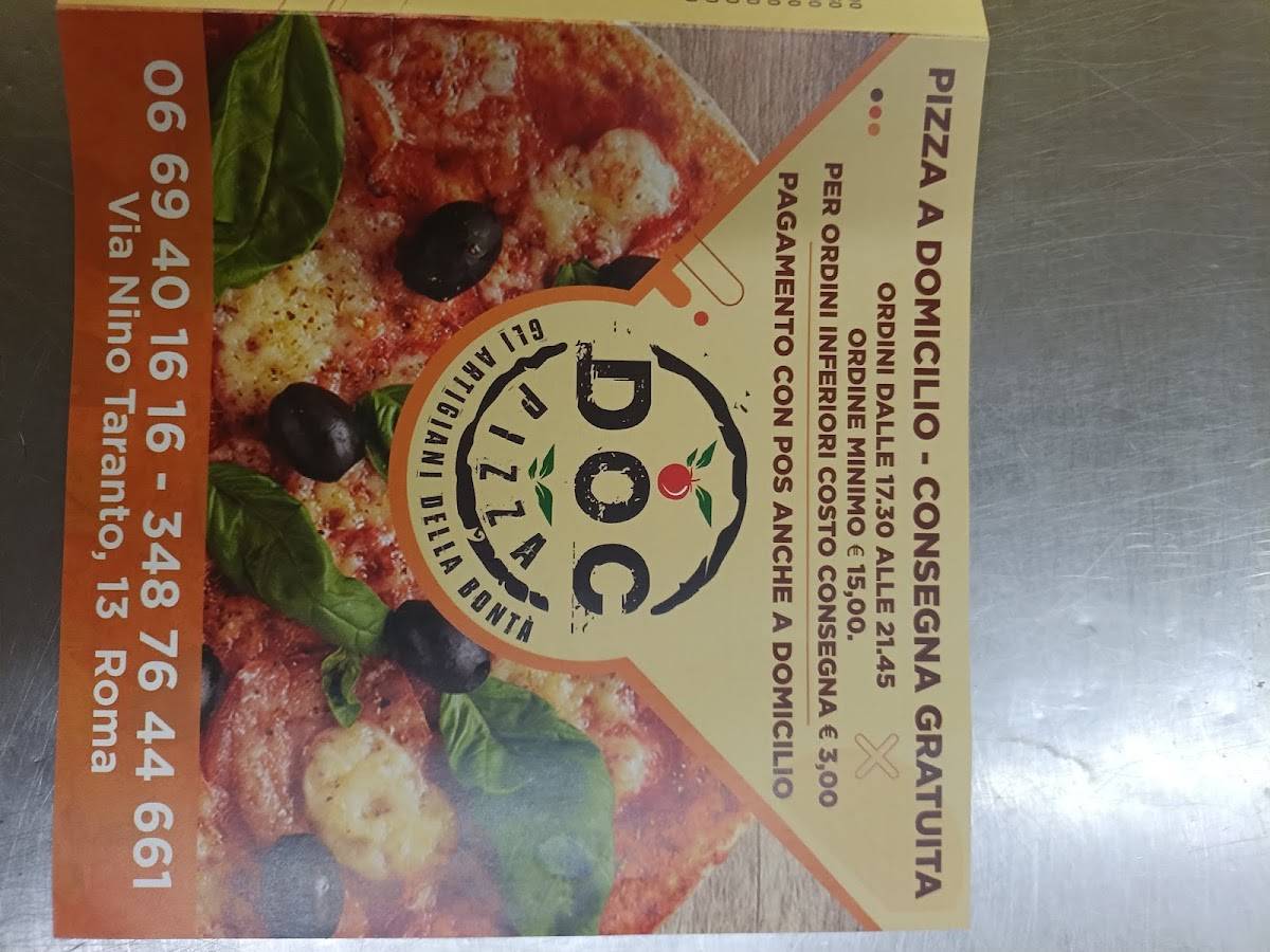 DOC Pizza меню