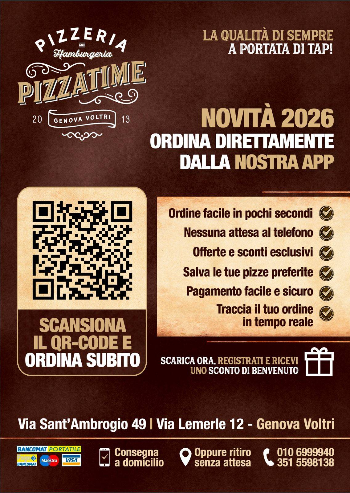 Pizzeria - Hamburgeria - Pizza Time меню