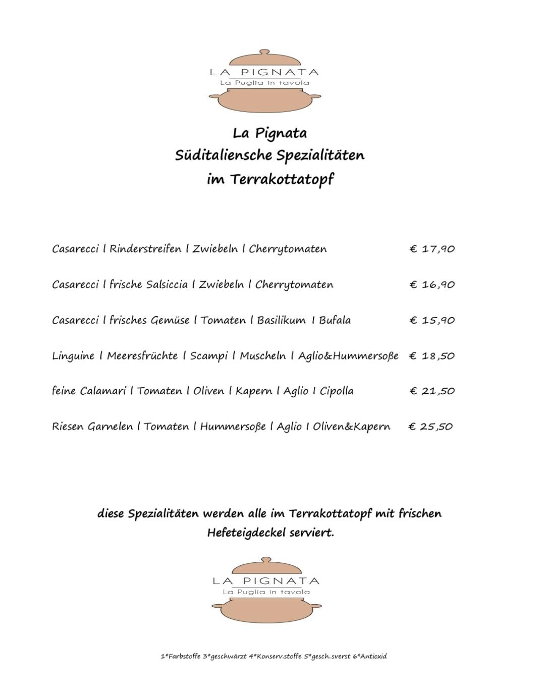 La Pignata меню