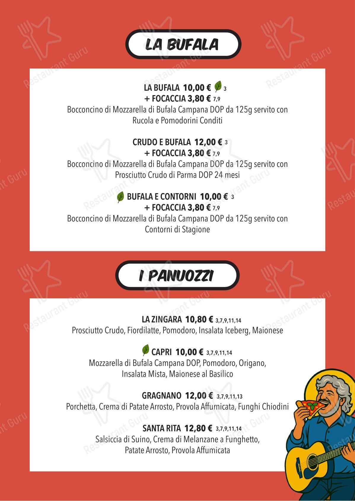 Меню ресторана Pizzeria Santa Rita - Меню напитков