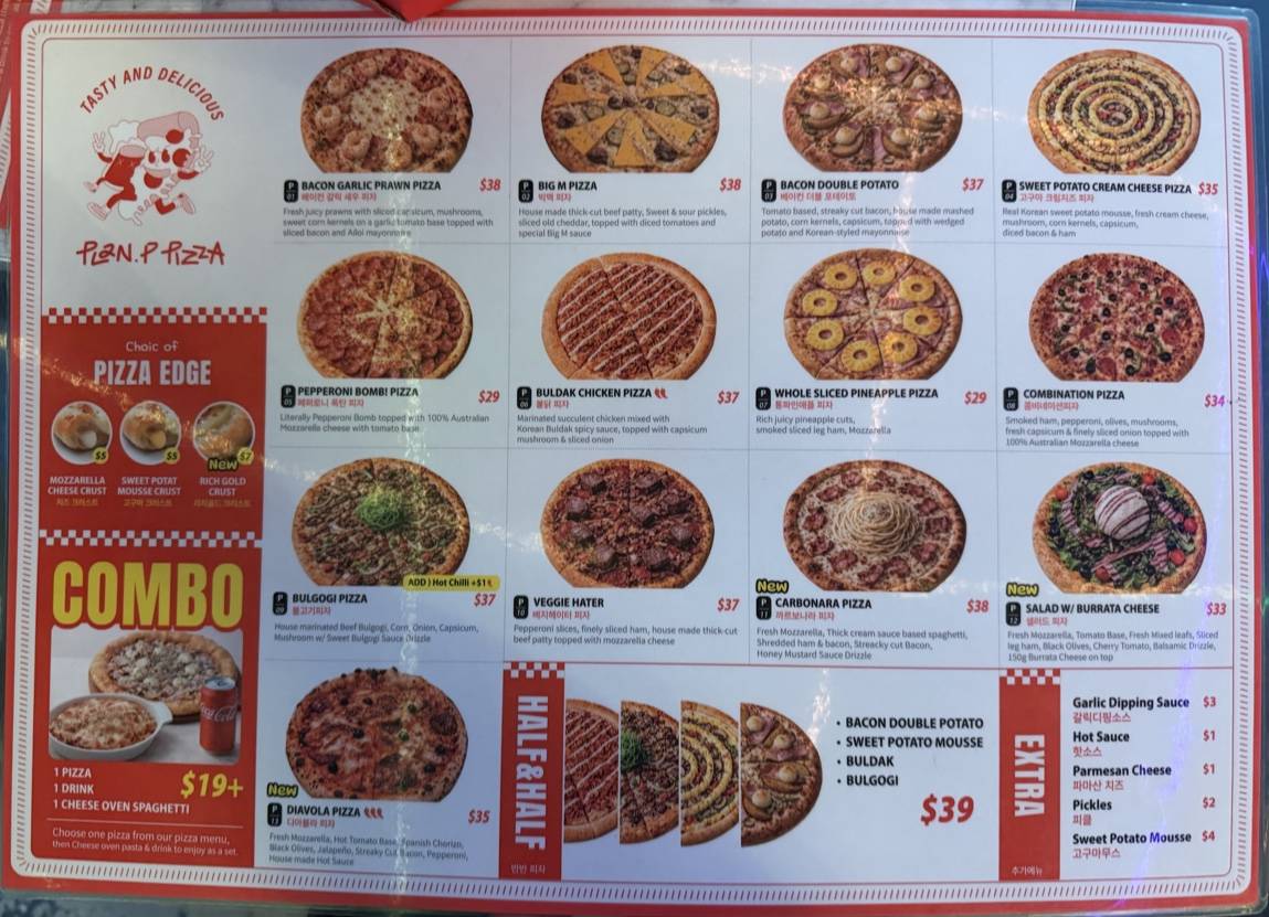 Planppizza меню