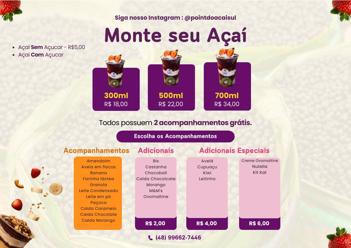 Point do Açaí меню