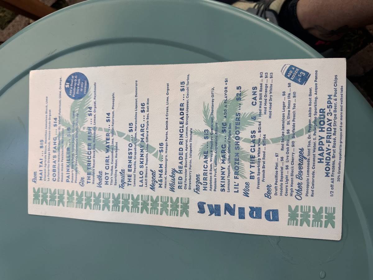 Pool Burger меню