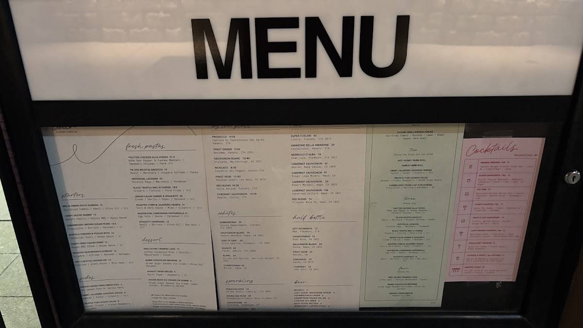 Flour Modern Pasta Bar меню