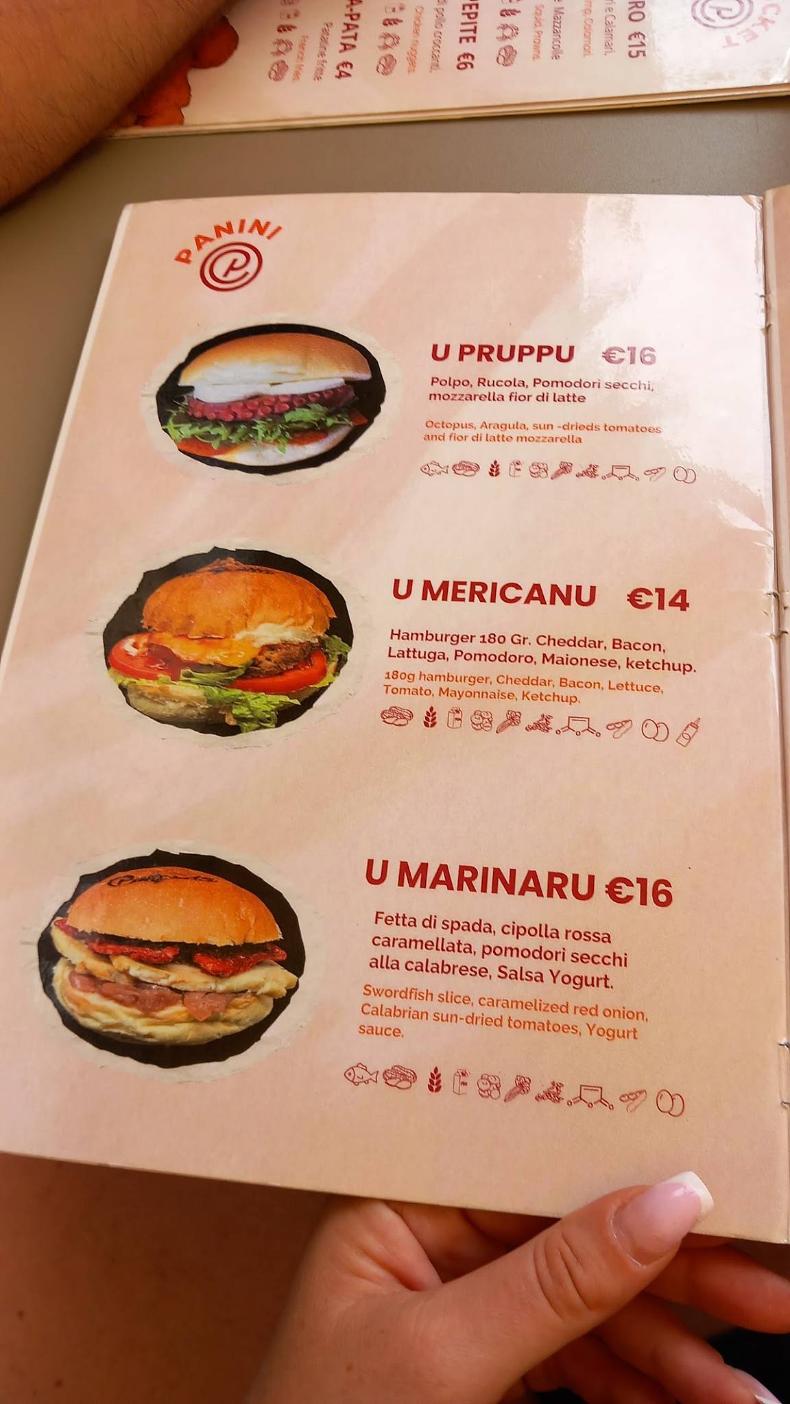 Purpetta меню