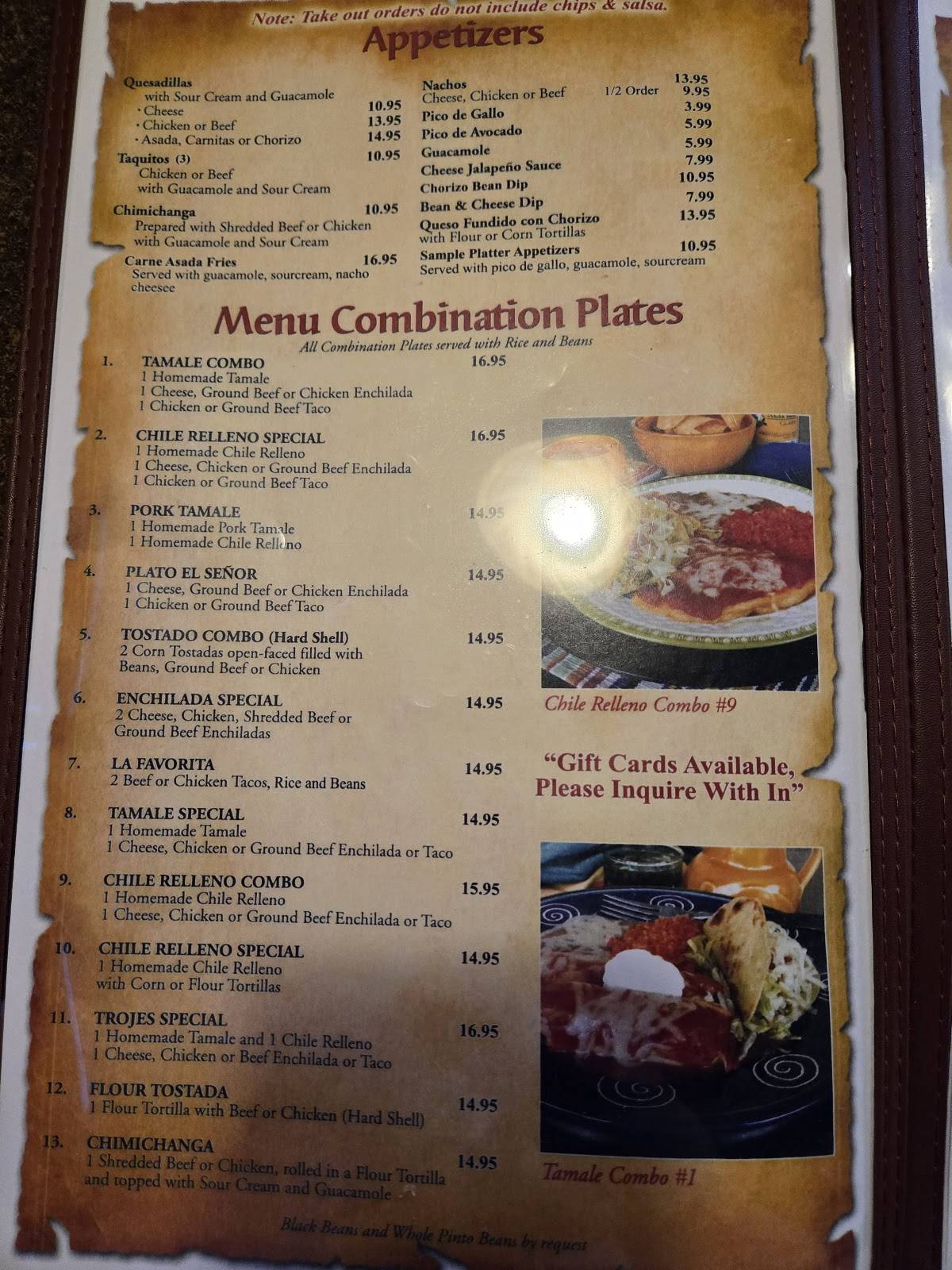 Las Trojes Mexican Restaurant меню