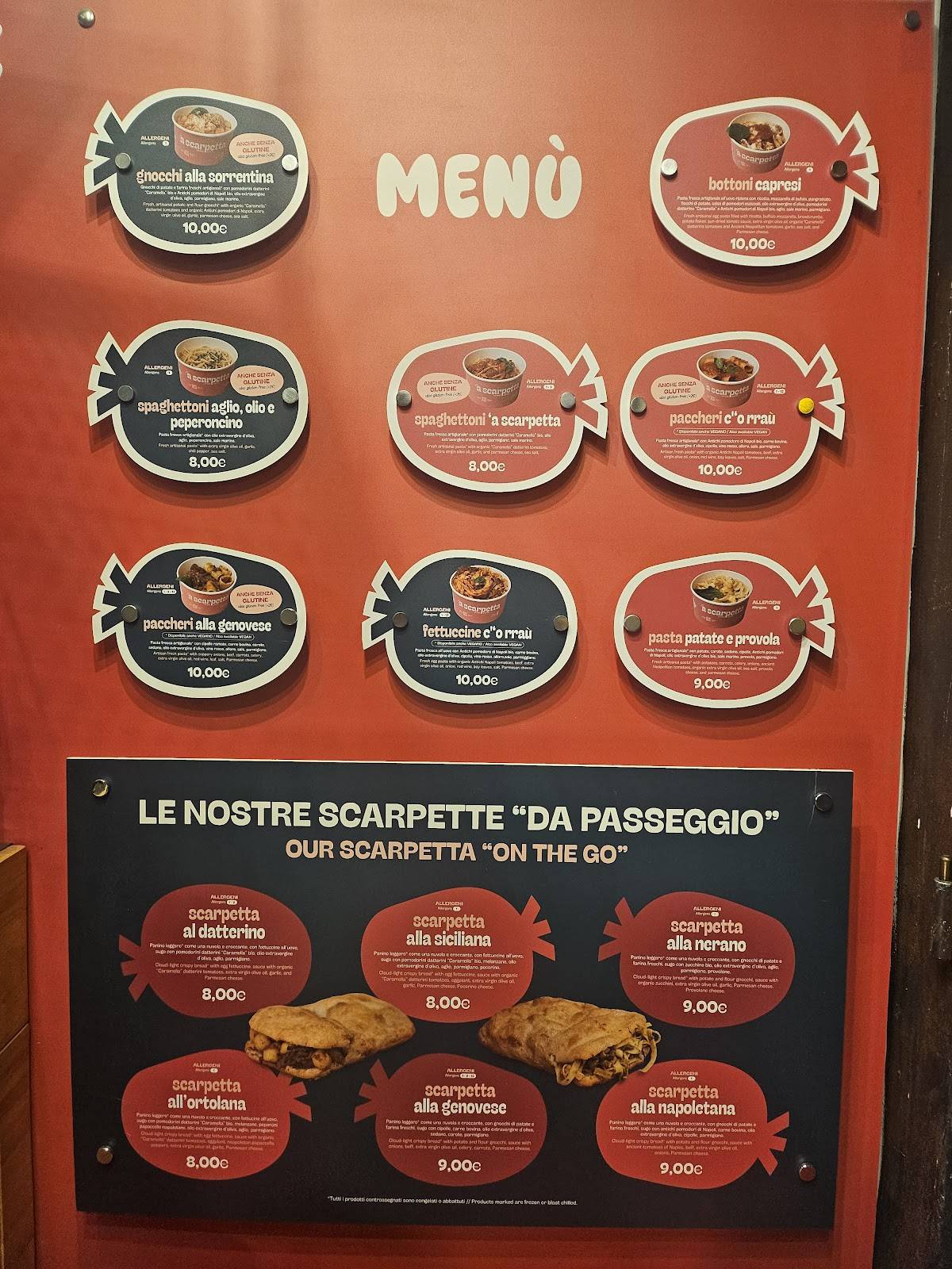 'A Scarpetta меню