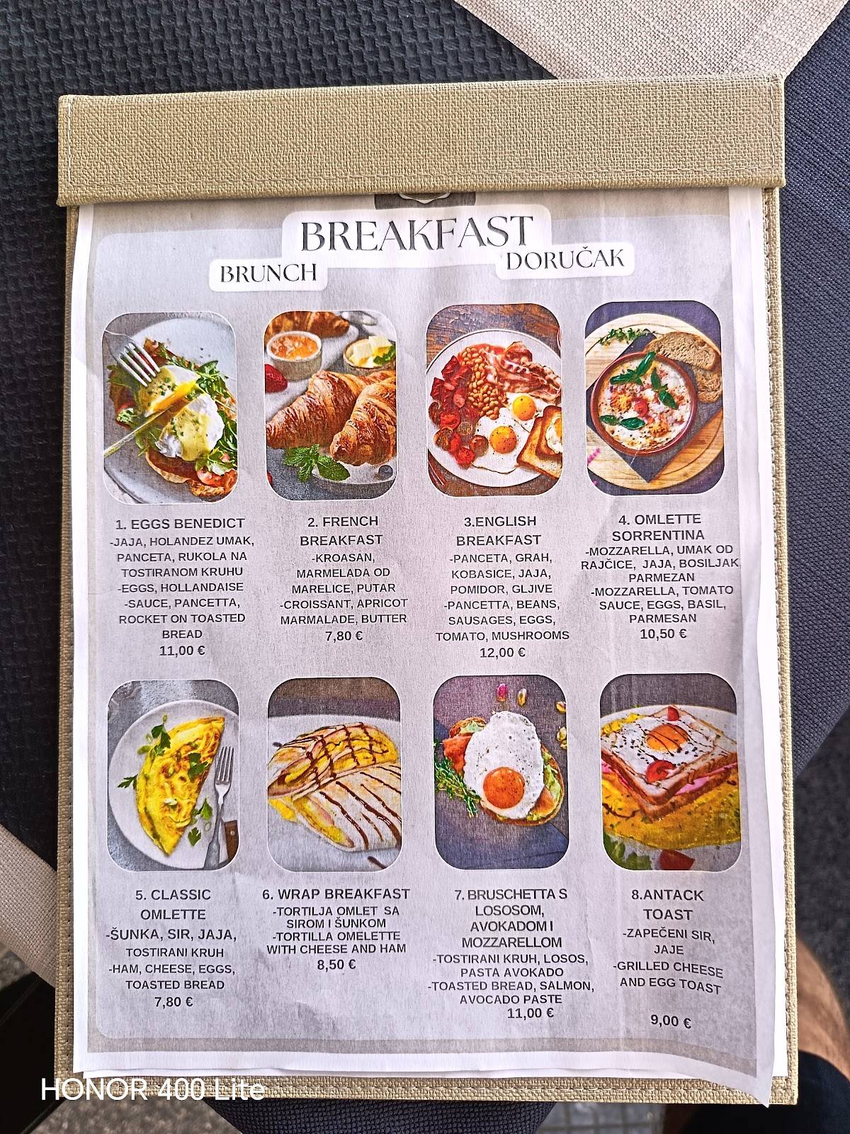 Restaurant ANTACK меню