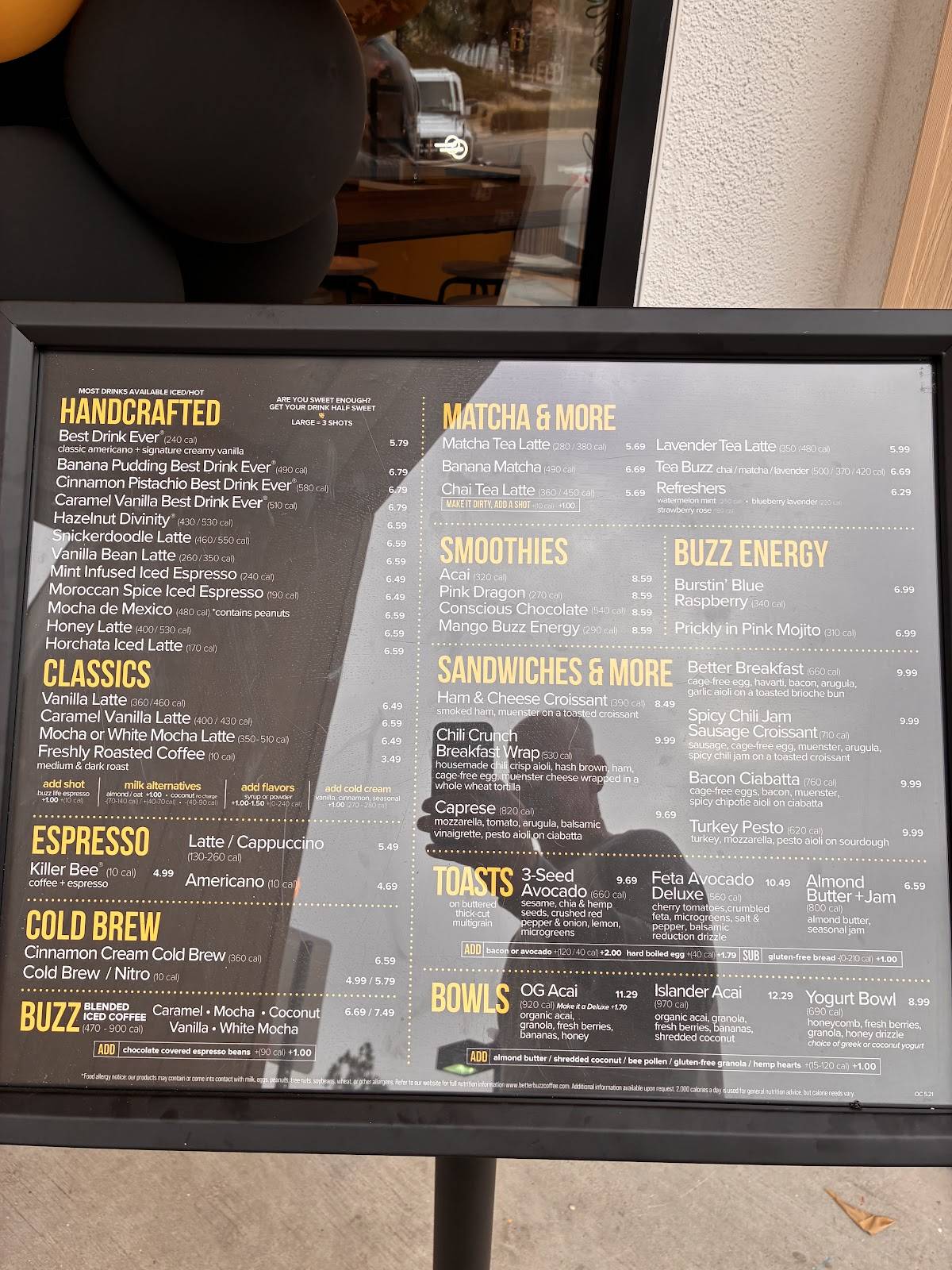Better Buzz Coffee Riverside меню
