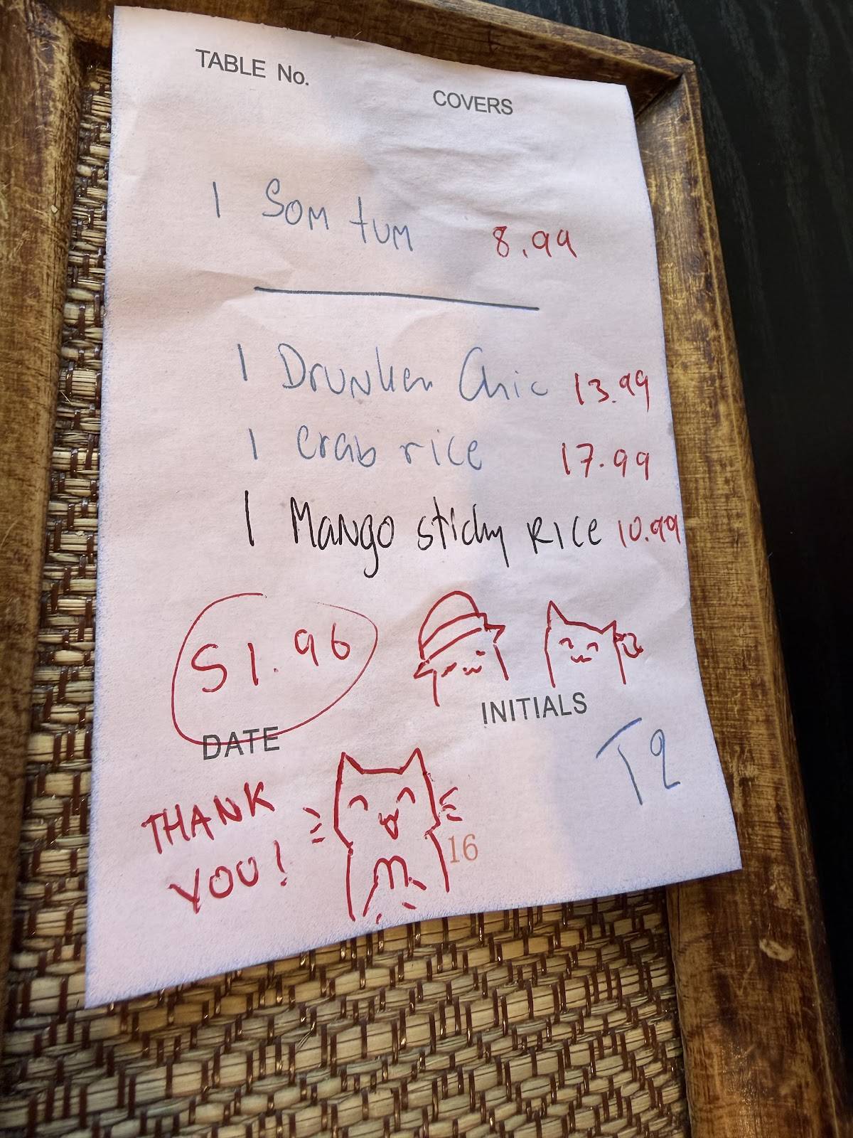 Check In Thai Cafe меню