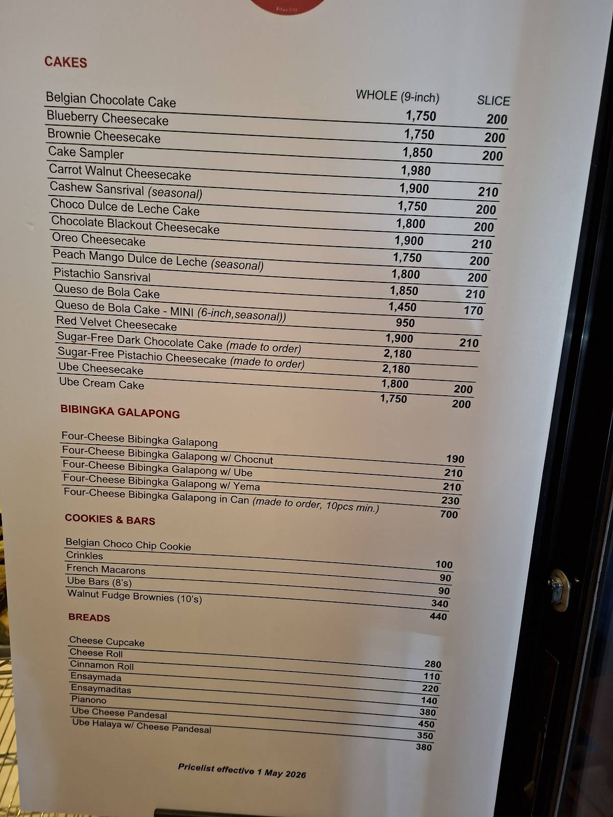 Chef RV Cafe меню